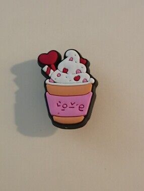10 for $10 Jibbitz Croc Charm - Ice Cream Pink Love Cup Heart Sprinkles Straw 5